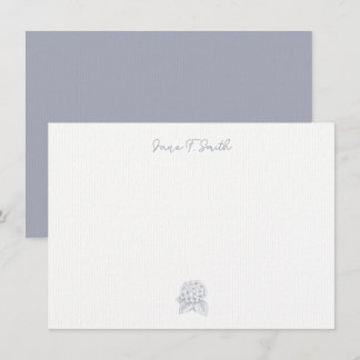 Carte De Remerciements Timbre d'icône bleu violet Hydrangea Fleur Stamp