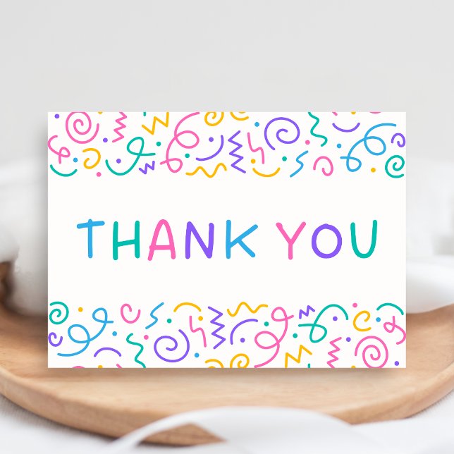 Carte De Remerciements Tiny Human Shindig Baby Shower (Retro Tiny Human Shindig Baby Shower Thank you Card)