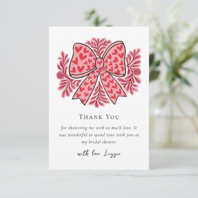Carte De Remerciements Tirant à ruban mariage (Debout devant)