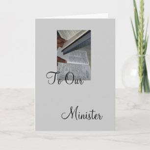 Carte De Remerciements To Our Ministre