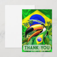 Toco Toucan avec Cravate du drapeau brésilien