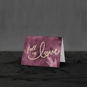 Carte De Remerciements Tomber amoureux de l'automne Mulberry Mariage Ph