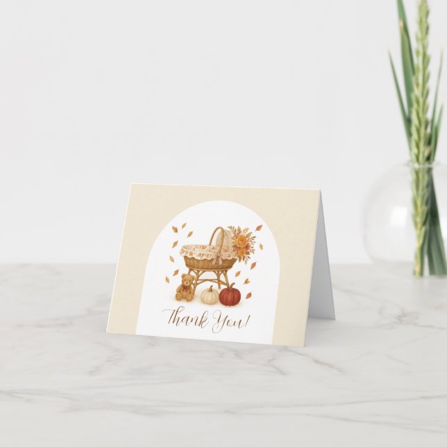 Carte De Remerciements Tomber dans Love Boho Baby shower (Devant)