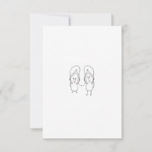 Carte De Remerciements Tongs mignons à thème sandale