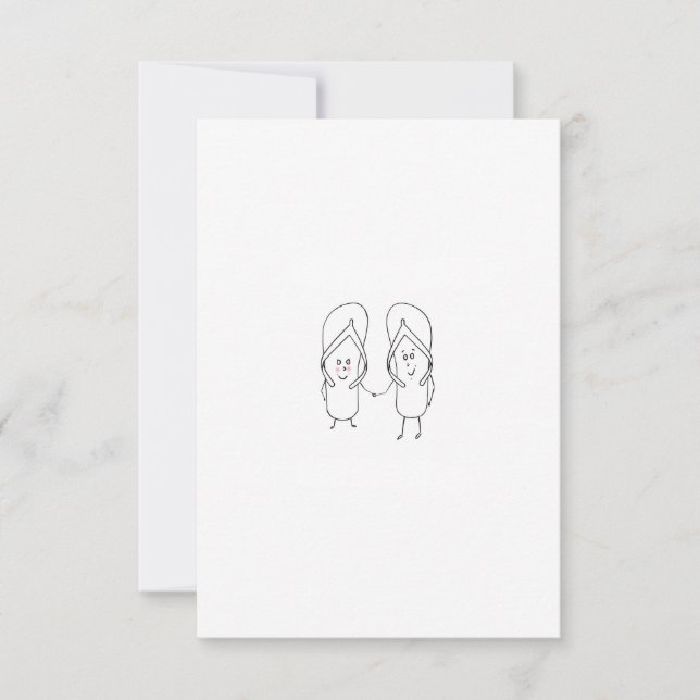 Carte De Remerciements Tongs mignons à thème sandale (Devant)