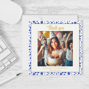 Carte De Remerciements Tons de violet : Un Bassin d'Anniversaire Bleu-Vio