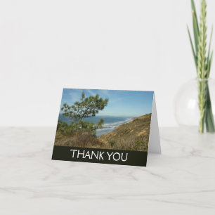 Carte De Remerciements Torrey Pine and California Coastline Landscape