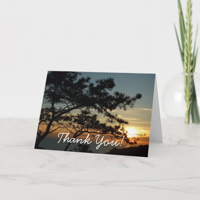 Carte De Remerciements Torrey Pine Sunset I California Landscape (Devant)