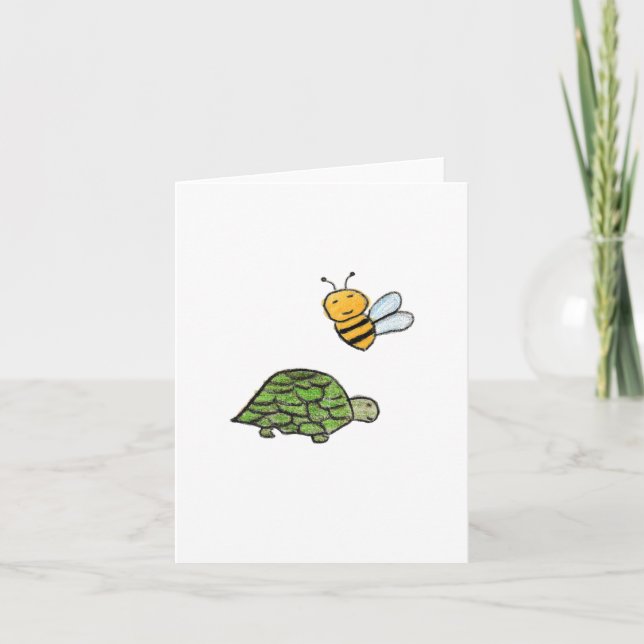 Carte De Remerciements Tortue Bumblebee (Devant)