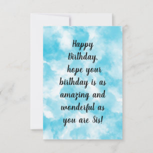 Carte De Remerciements Tour Eiffel Soeur d'Anniversaire rose