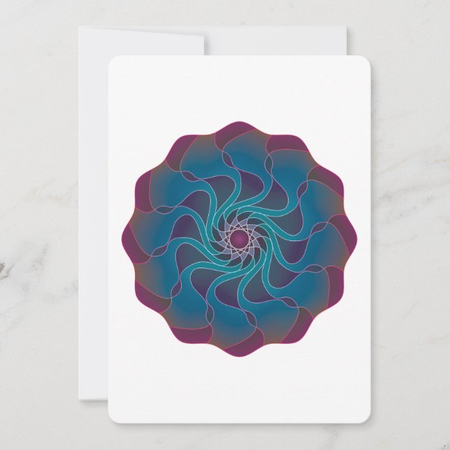 Carte De Remerciements Tourbillon de fleurs (Devant)