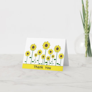 Carte de remerciements (tournesol)