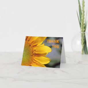 Carte de remerciements tournesol