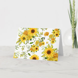 Carte De Remerciements Tournesol 8