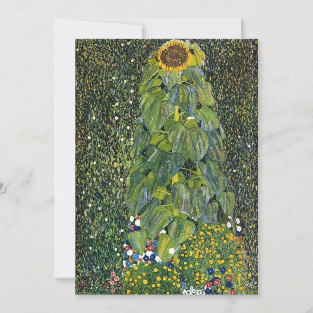 Carte De Remerciements Tournesol par Gustav Klimt (Devant)