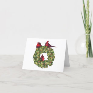 Carte De Remerciements Tout autour de la couronne de Noël