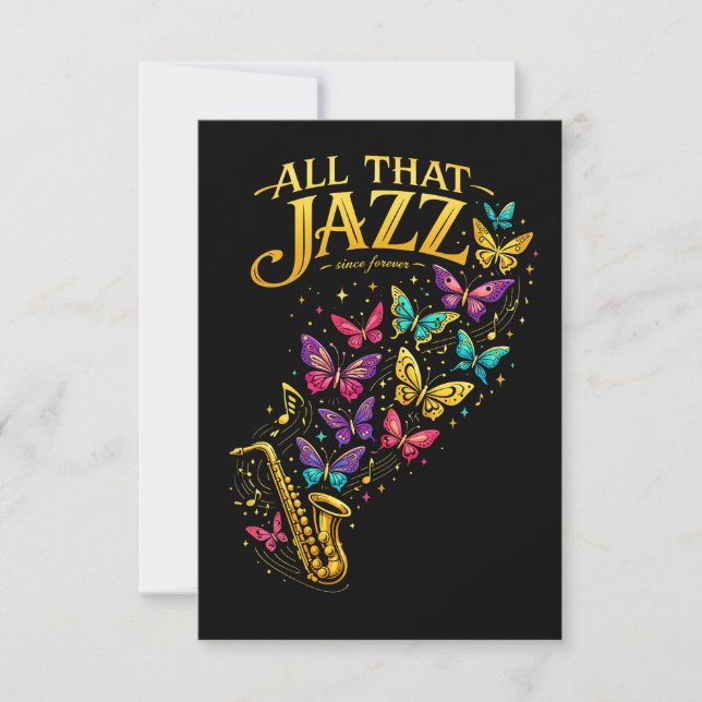 Carte De Remerciements Tout ce jazz (Devant)