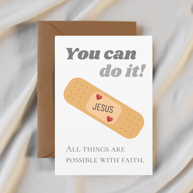 Carte De Remerciements Tout est possible avec la foi Jésus Postcar (Créateur téléchargé)