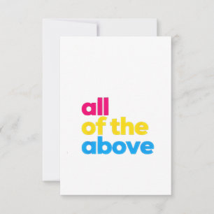 Carte De Remerciements Tout le mois de la Pride LGBT Pansexual ci-dessus