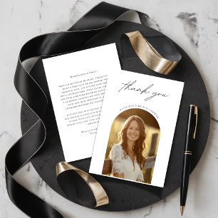 Carte De Remerciements Toute manifestation simple arch photo Baby Shower
