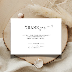 Carte De Remerciements Toute occasion simple script minimaliste Enterreme