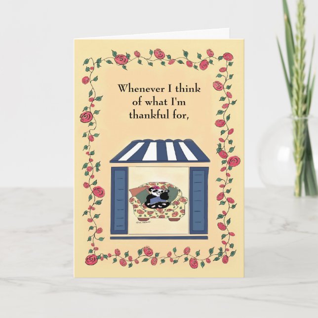 Carte De Remerciements Toutes les fois que je pense pour à ce que je suis (Devant)