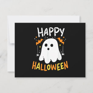 Carte De Remerciements Tracer Ou Traiter Le Fantôme D'Halloween