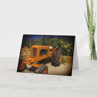 Carte de remerciements Tracteur Allis Chalmers