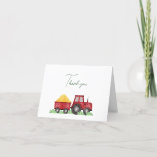 Carte de remerciements tracteur, Barnyard Farm Ann
