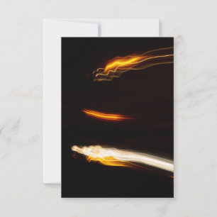 Carte De Remerciements Traînées de lumière de mouvement abstrait Longue e