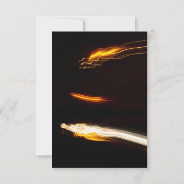 Carte De Remerciements Traînées de lumière de mouvement abstrait Longue e (Devant)