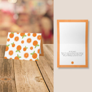 Carte De Remerciements Tranches de fruits d'agrumes oranges à l'aquarelle