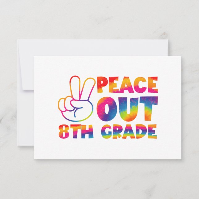 Carte De Remerciements Tranquillité 8e année Teinture Jour Dernier 8e ann (Devant)