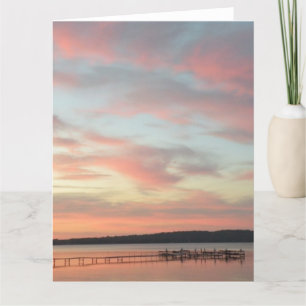 Carte De Remerciements Tranquillité du coucher de soleil