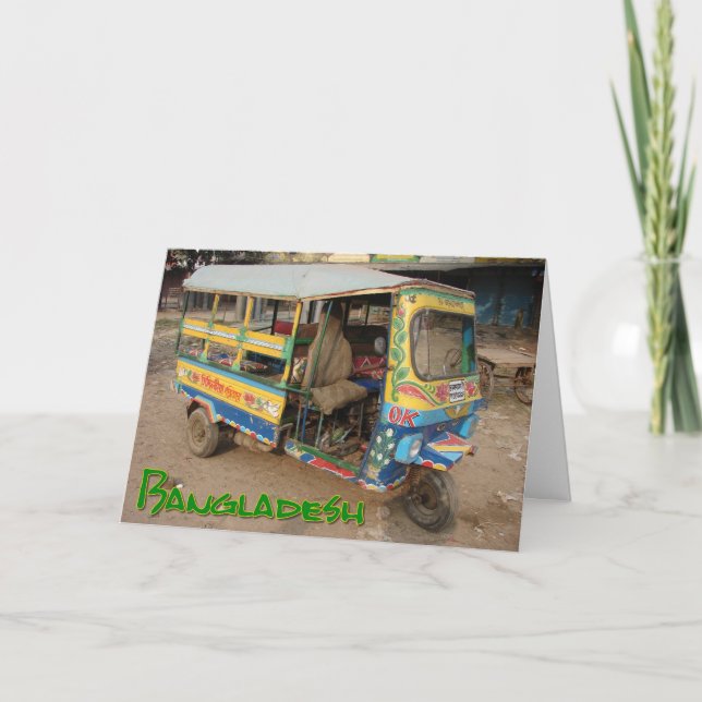 Carte De Remerciements Transport au Bangladesh (Devant)
