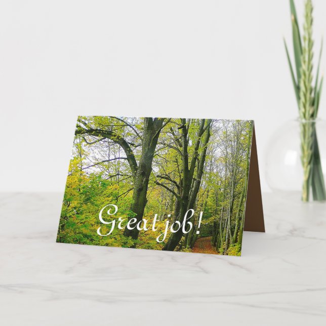 Carte De Remerciements Travail Génial Personnaliser Feuille D'automne Des (Devant)