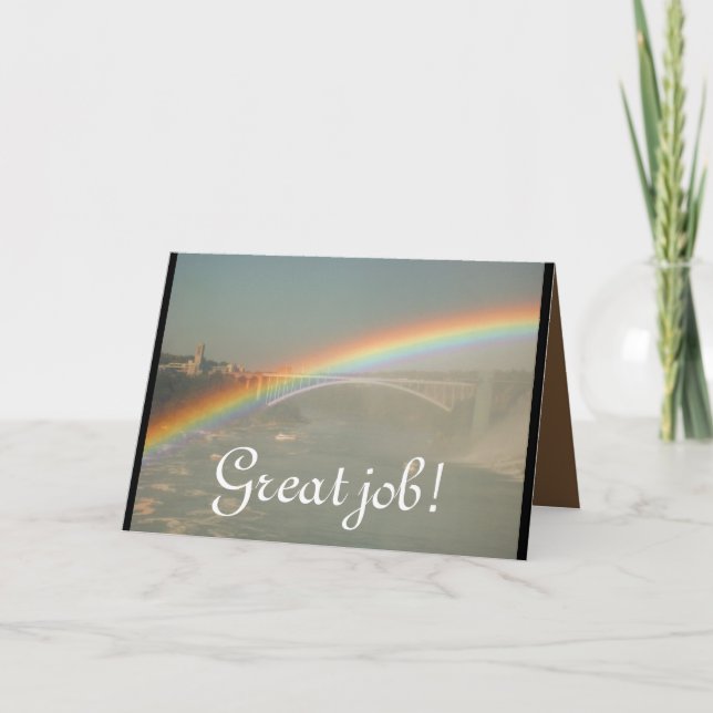 Carte De Remerciements Travail Génial Rainbow Personnaliser Destin Destin (Devant)