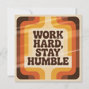 Carte De Remerciements Travaillez Fort, Restez Humble