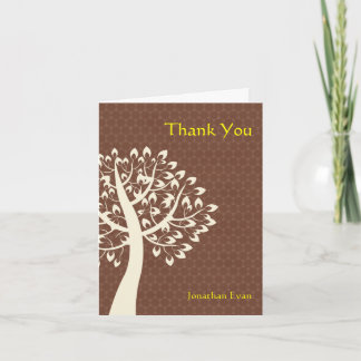 Carte De Remerciements Tree of Life Star de David Motif Bar-Bat mitzvah