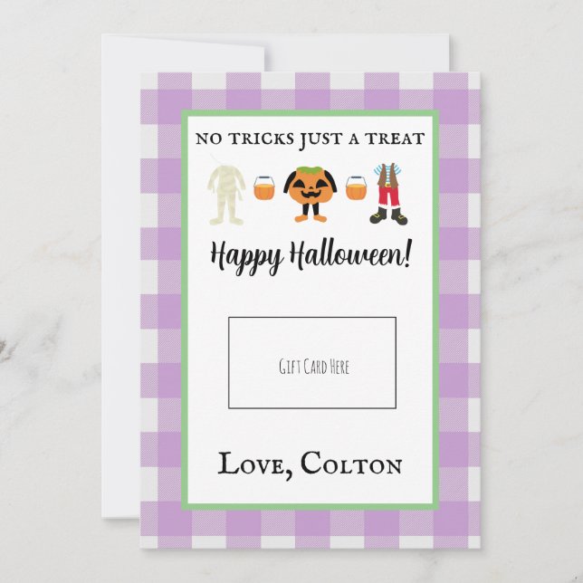 Carte De Remerciements Trick enseignant ou traitement Halloween Titulaire (Devant)