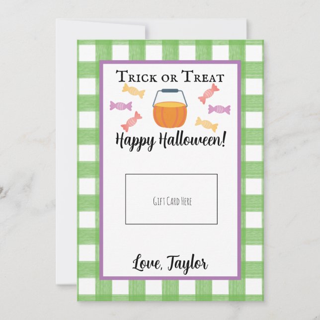 Carte De Remerciements Trick enseignant ou traitement Halloween Titulaire (Devant)