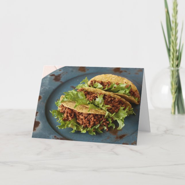 Carte De Remerciements Trio de taco délicieux (Devant)