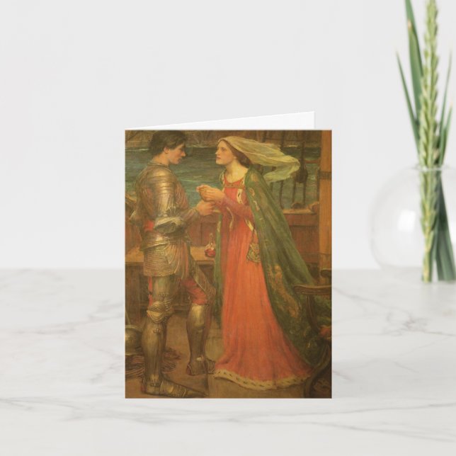 Carte De Remerciements Tristan et Iseult par JW Waterhouse Mariage (Devant)