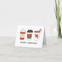 Trois tasses à café en papier de Noël, boissons ch