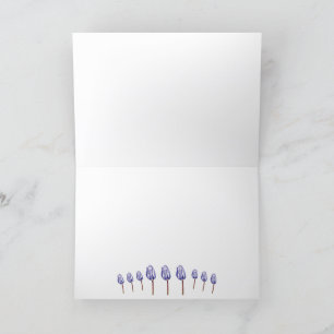 Carte De Remerciements Trois Tulipes Violettes Salutation Carte-Élégance