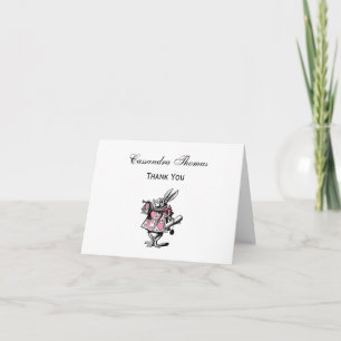 Carte De Remerciements Trompettiste de la Cour du Lapin Blanc Alice au Pa