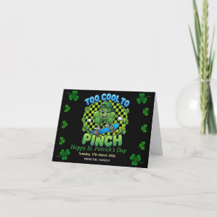 Carte De Remerciements Trop Cool pour Pincer Planche à Roulettes Trèfle S
