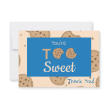Carte de remerciements trop sucrée