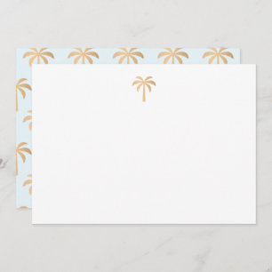 Carte de remerciements Tropical Gold Palm Tree