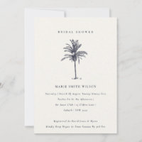 Tropical Palm Tree Marine Kraft Fête des mariées I